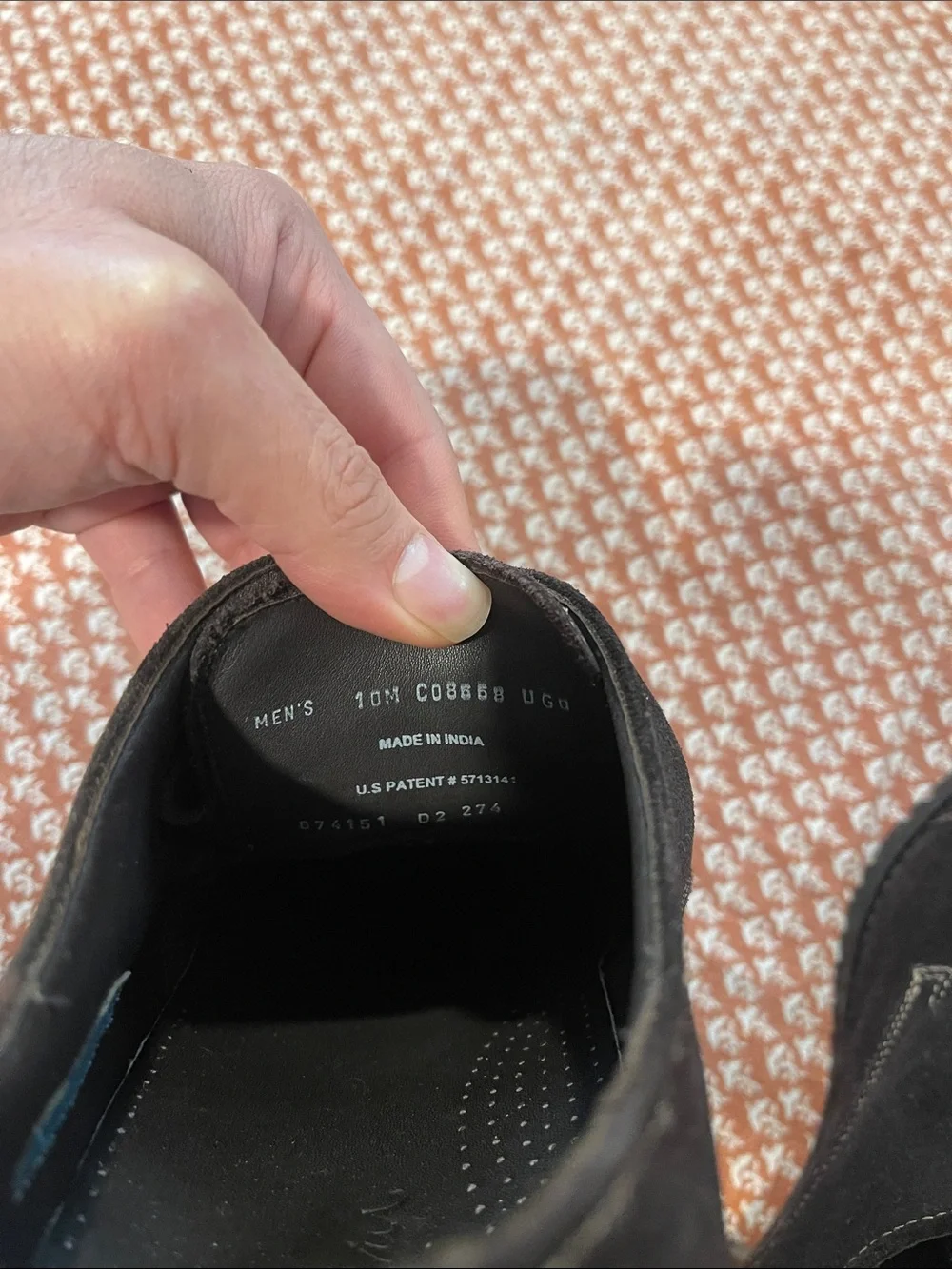 Cole Haan Dark Brown Suede Cap-Toe Derby Shoes